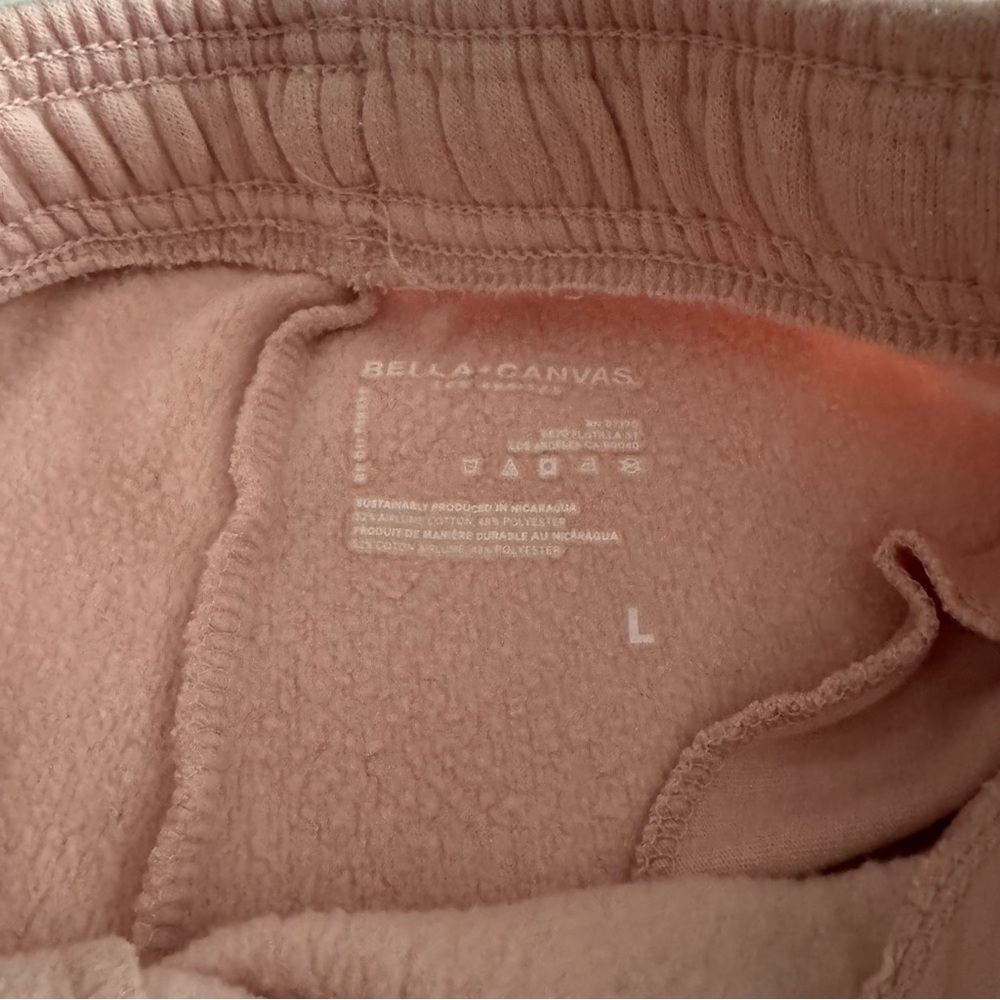 Blush Pink Cropped Hoodie and Jogger Set size large - Picture 4 of 6